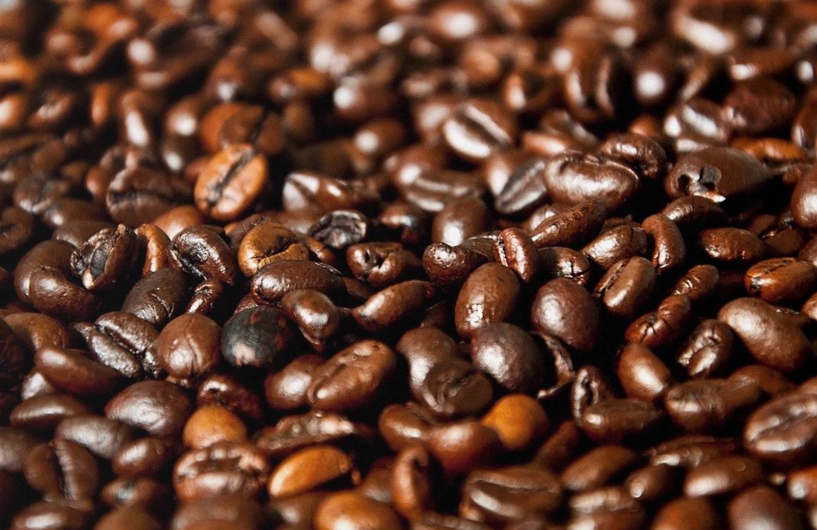 Lichterkette und Kaffee-Bar bei einer privaten Feier im Laden am Abend